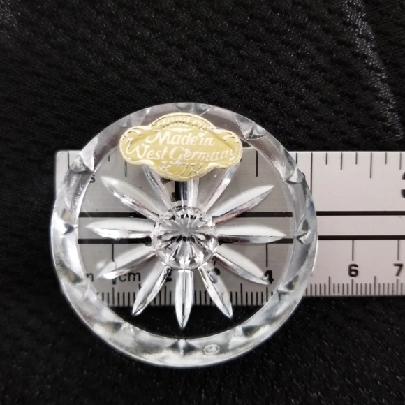 2 -Vintage Hand Cut Round Clear Crystal Candle Holders KJK Made in West Germany - Picture 2 of 2